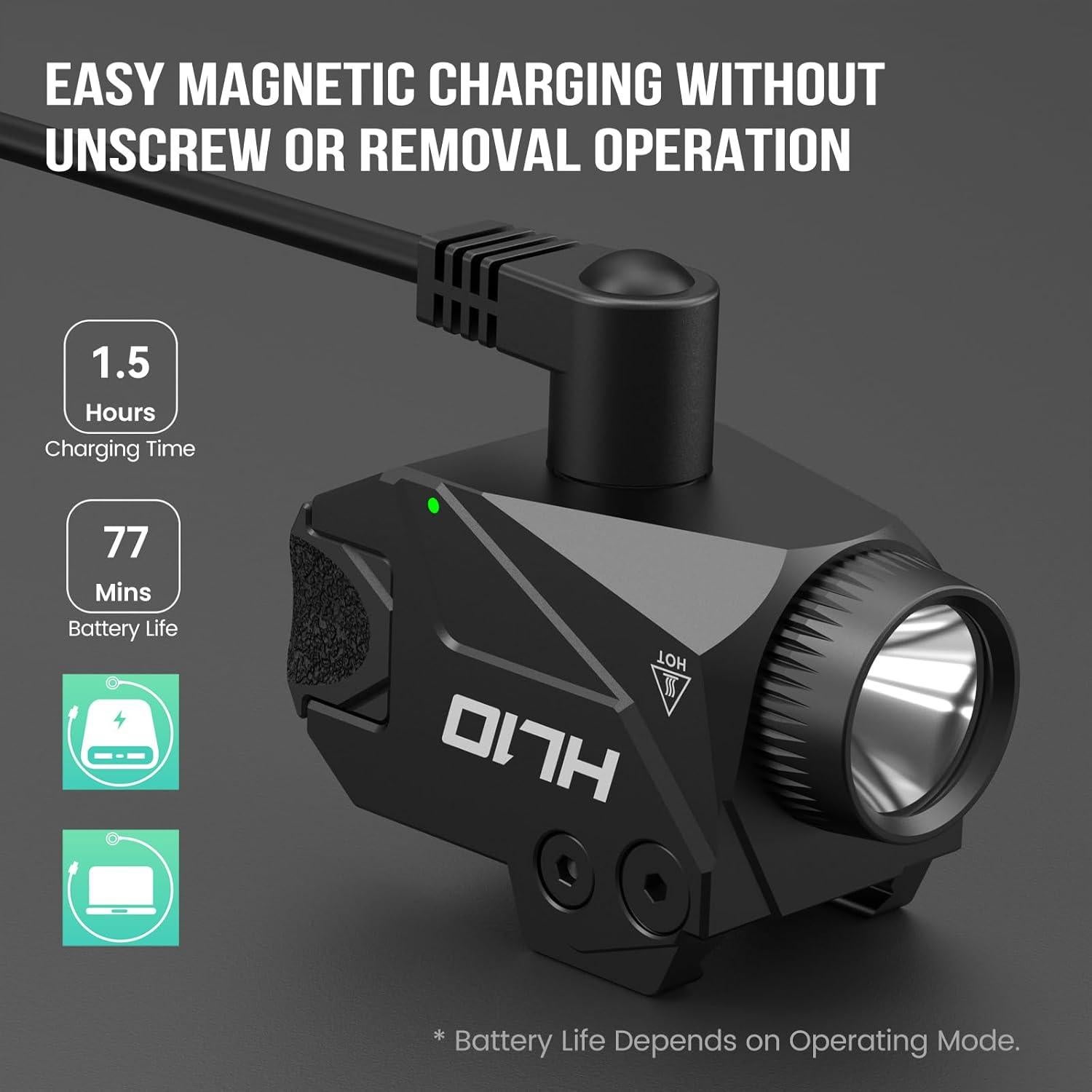 Luz de Arma VOTATU HL10 800 Lúmenes LED Recargable