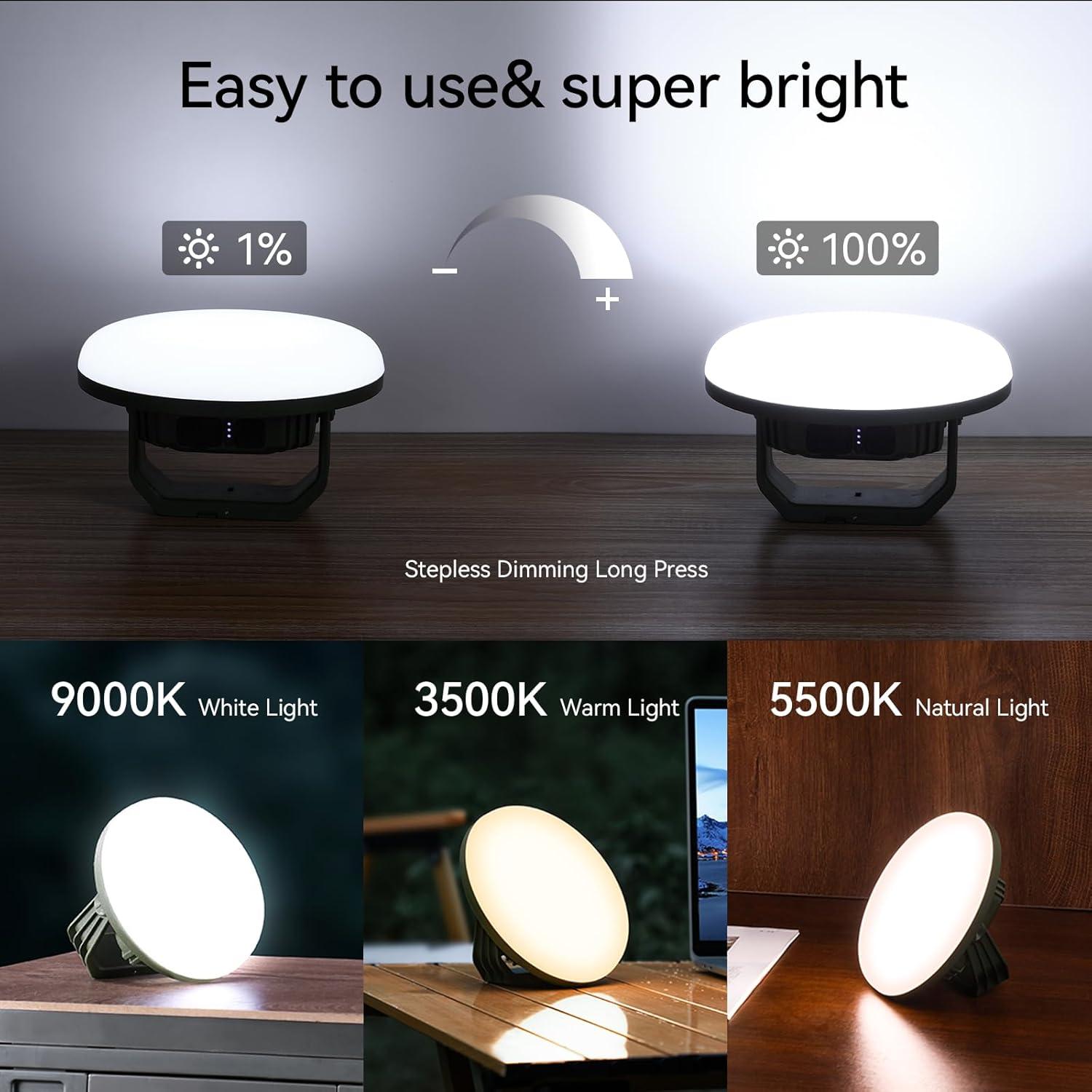 Linterna LED VAVOFO 42W 4000LM Recargable IP65 10000mAh