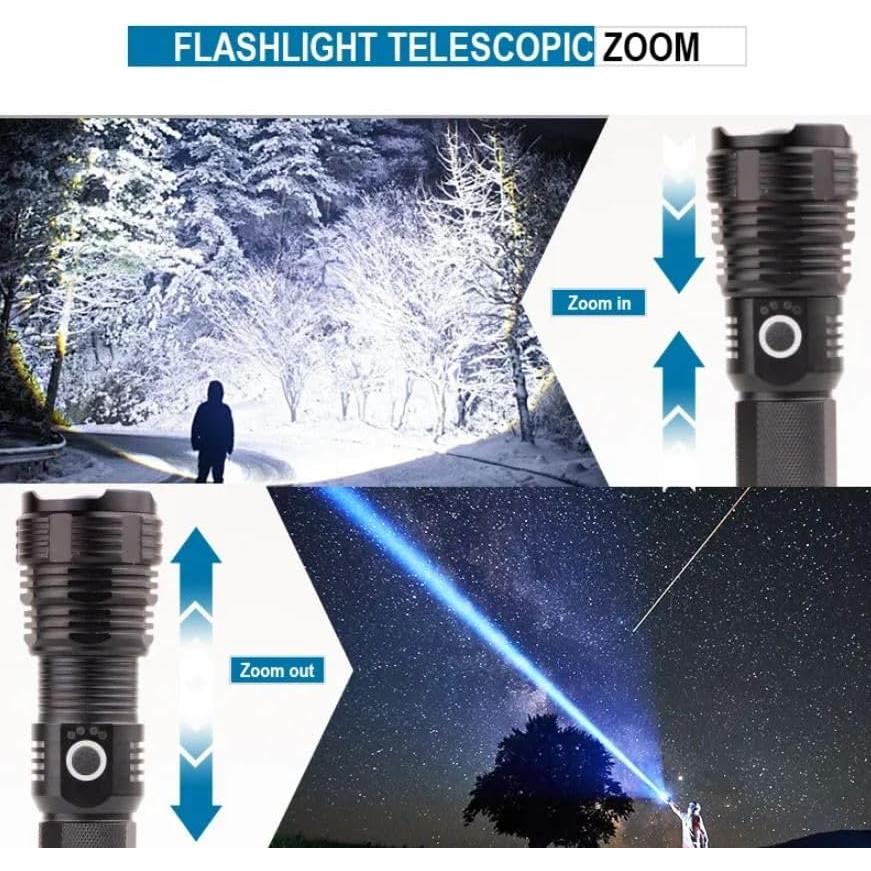 Linterna Táctica Recargable Shainart 990000LM 5 Modos Impermeable