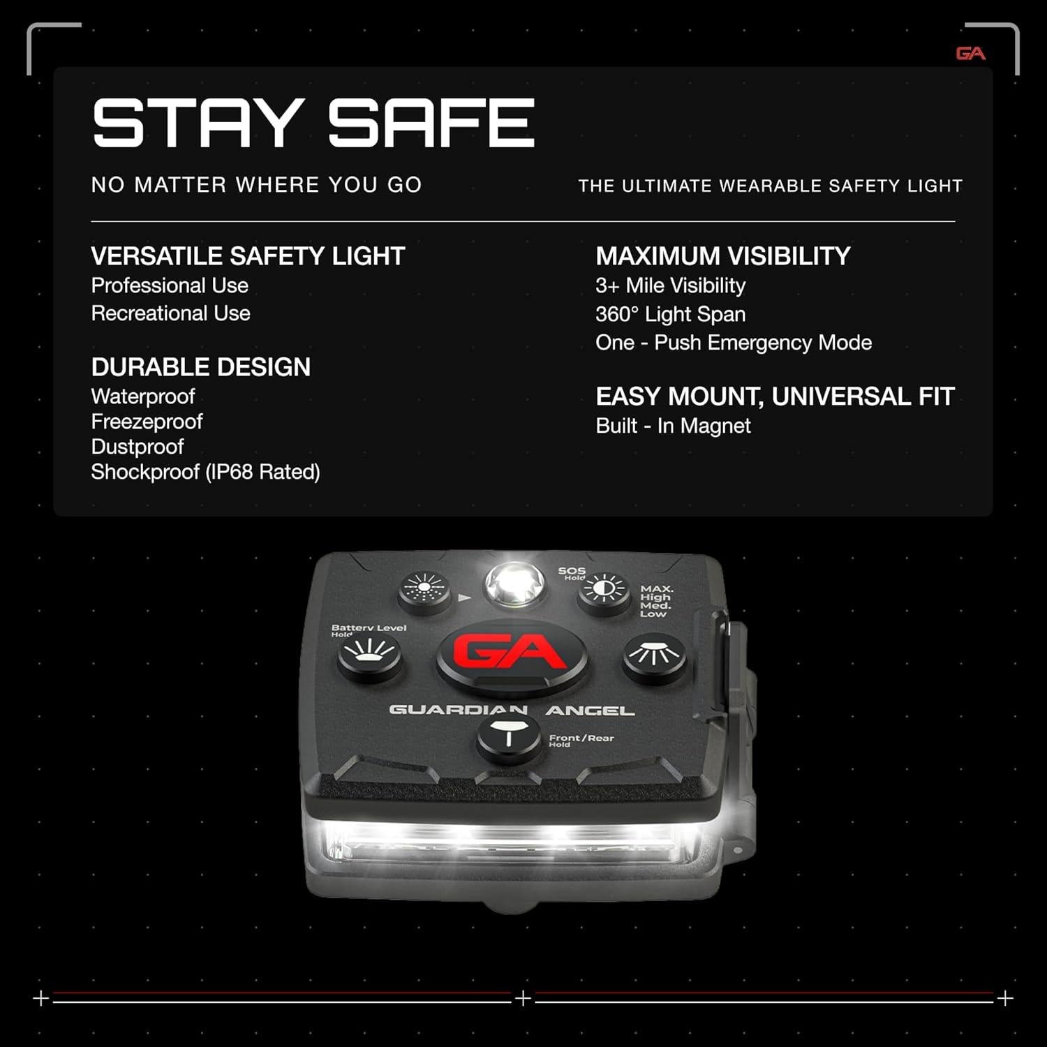 Luces de Seguridad Guardian Angel Micro LED Recargable 4.83 km