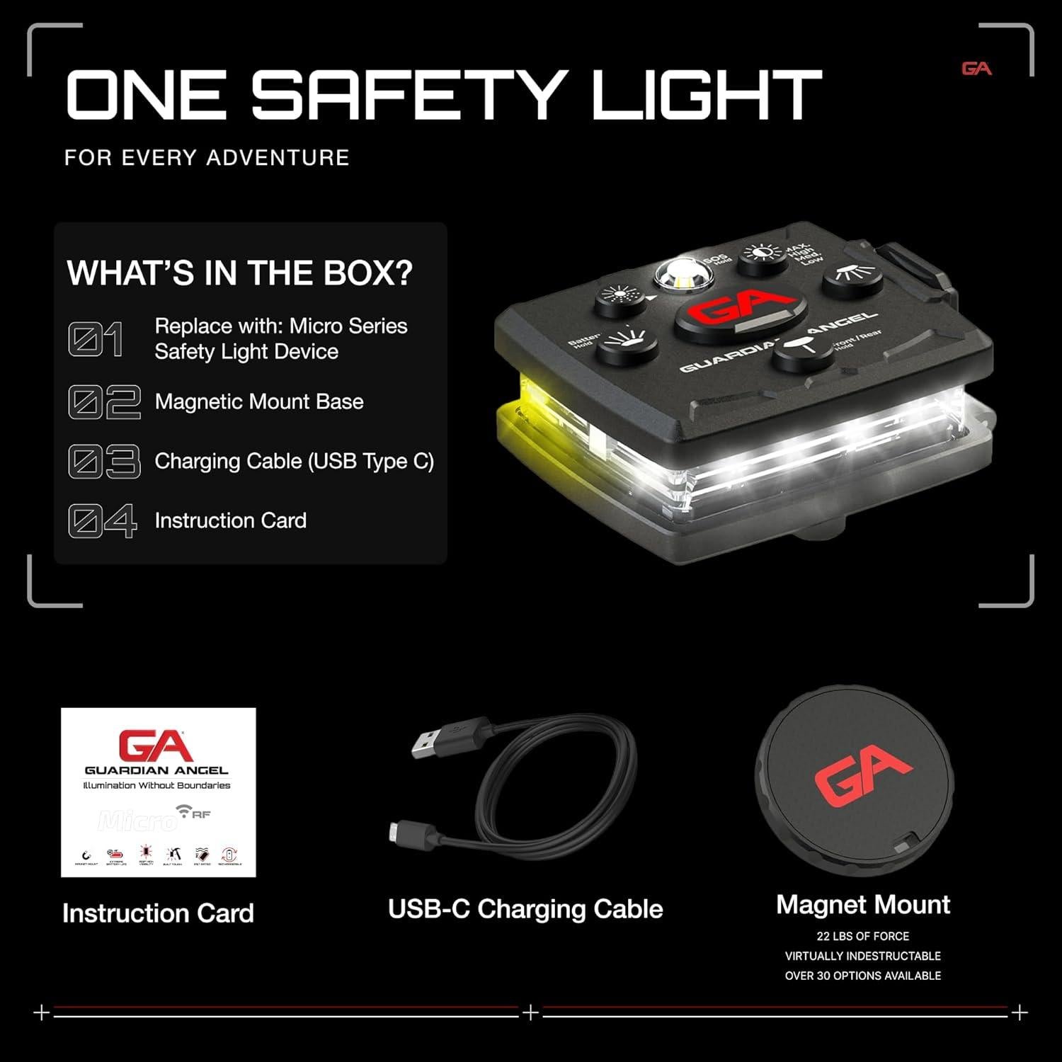 Luces de Seguridad Guardian Angel Micro LED Recargable 4.83 km