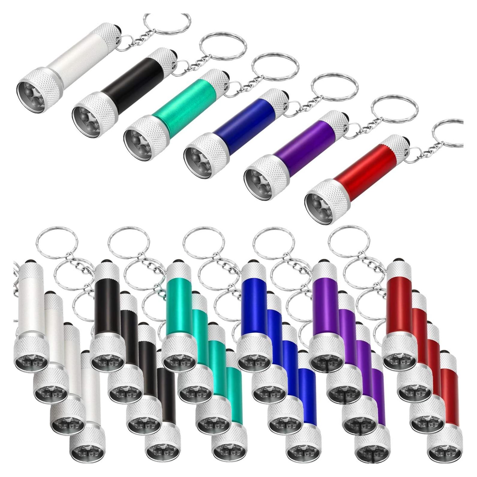 Juego de 30 Mini Linternas LED Llavero Honoson 6 Colores