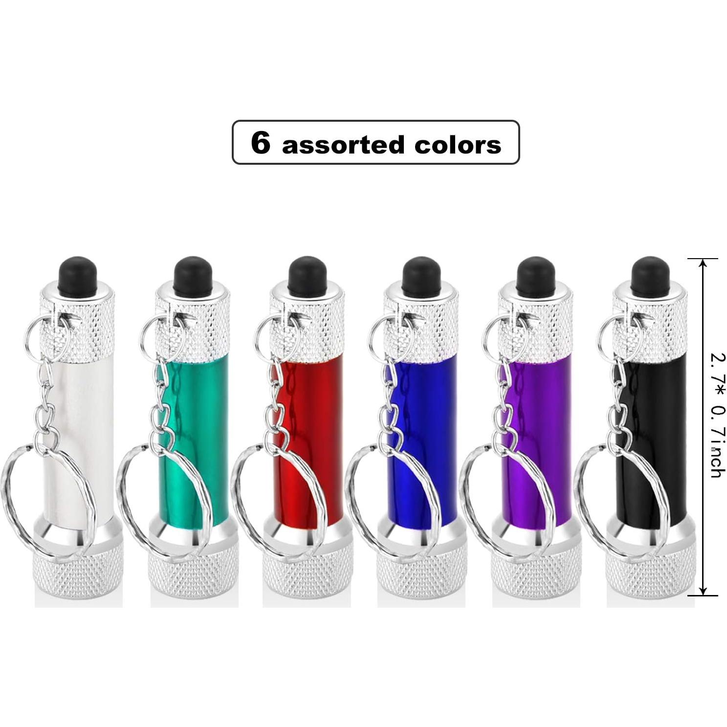 Juego de 30 Mini Linternas LED Llavero Honoson 6 Colores