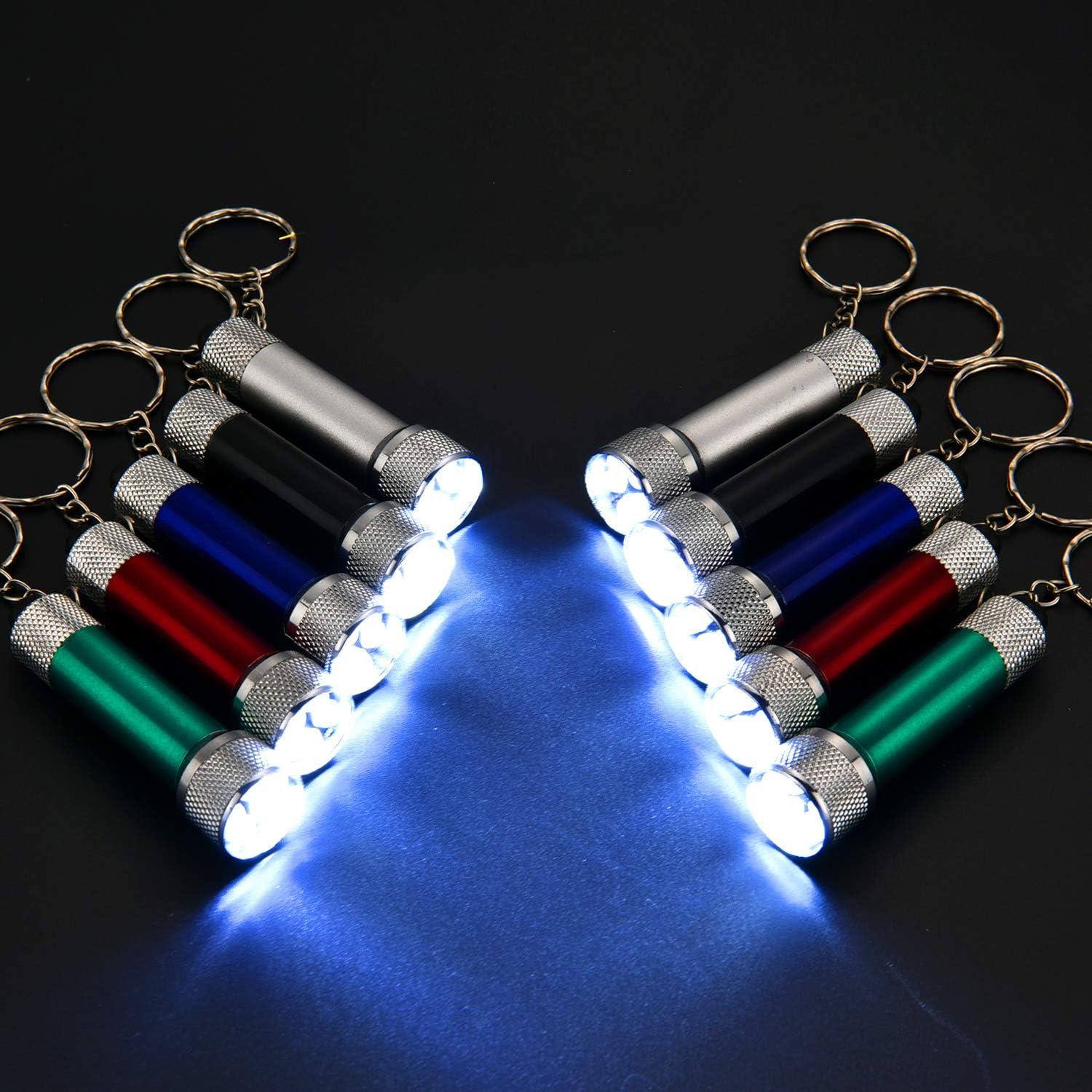 Juego de 30 Mini Linternas LED Llavero Honoson 6 Colores