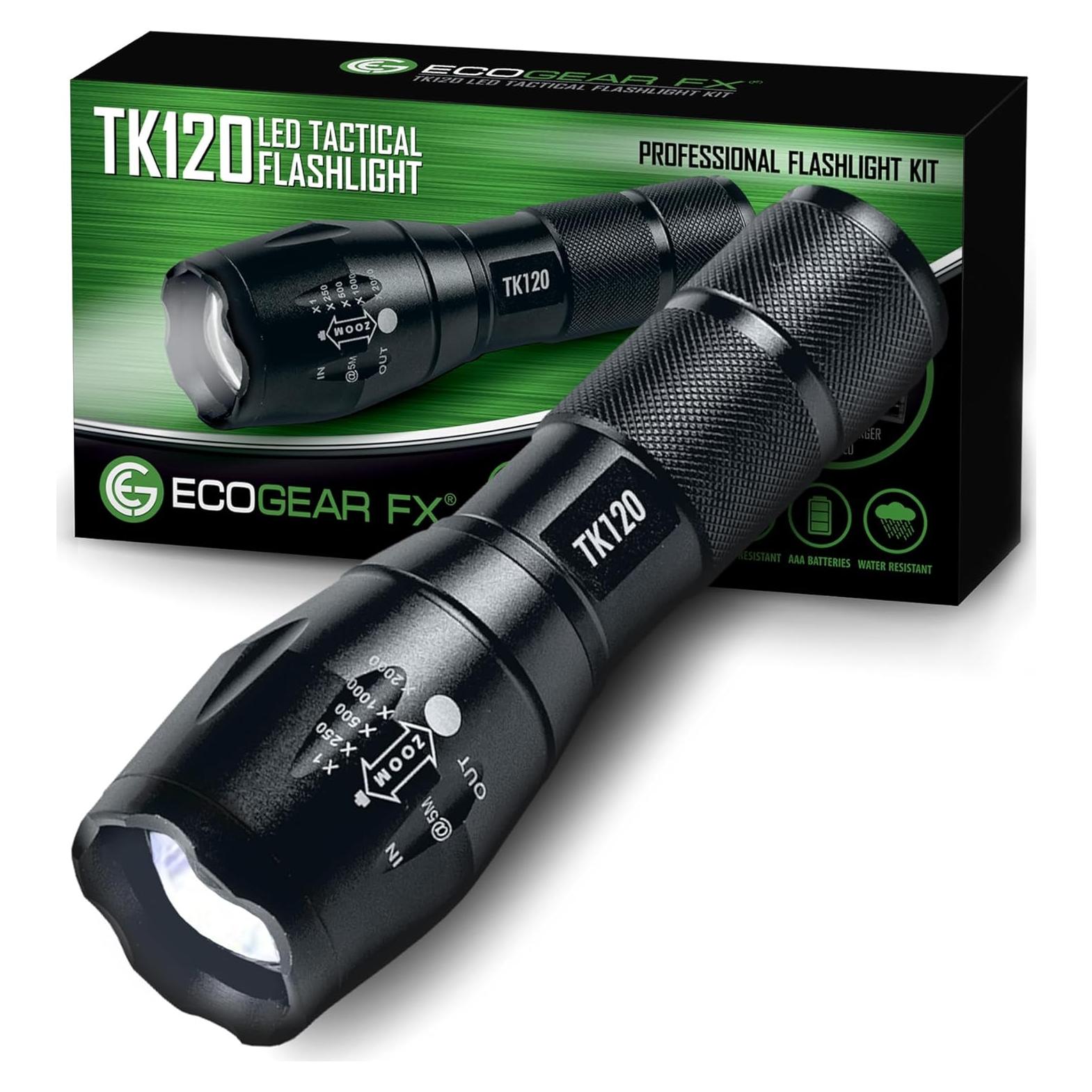 Linterna Táctica LED EcoGear FX TK120 con Batería Recargable