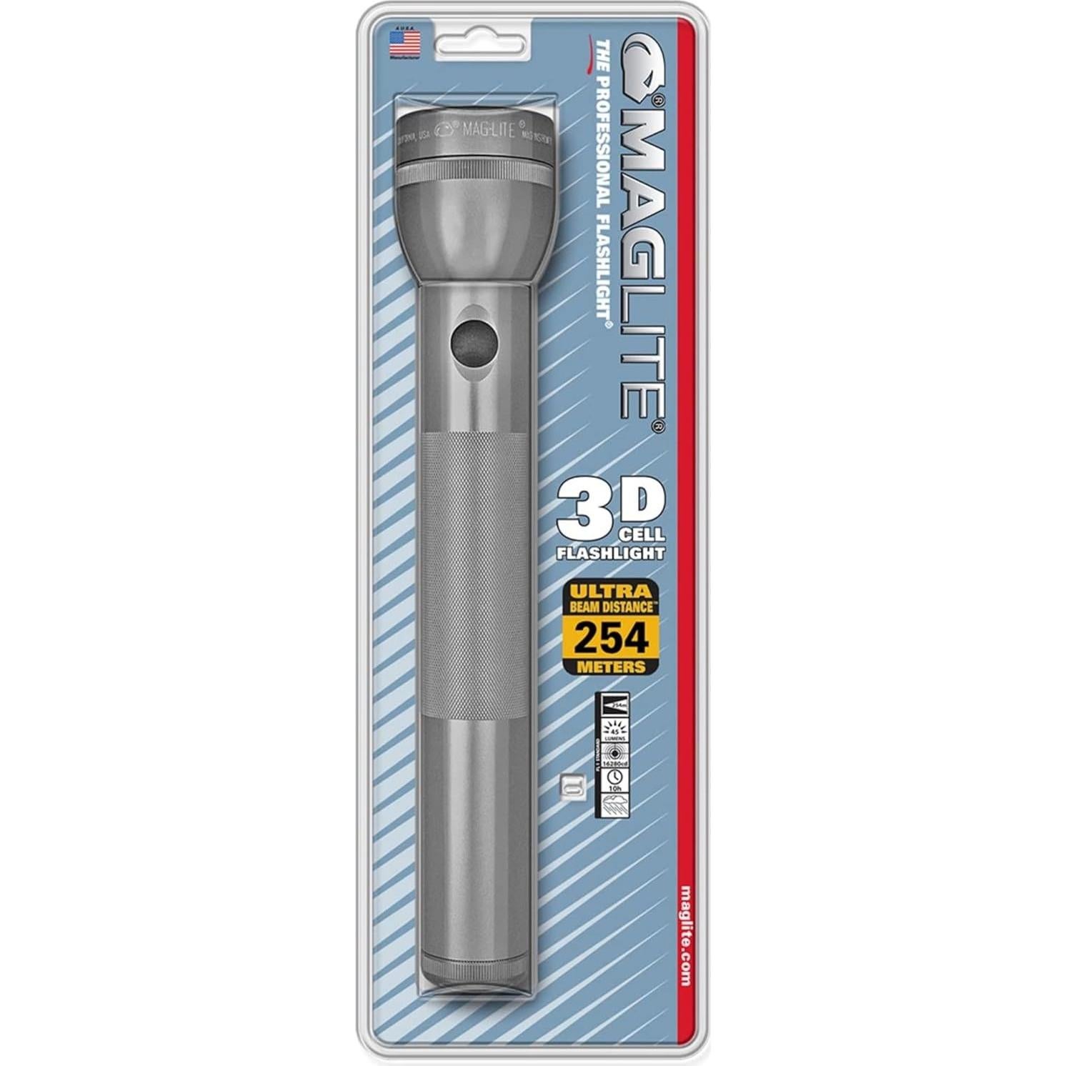 Linterna Incandescente Maglite S3D096 3 Pilas D Gris
