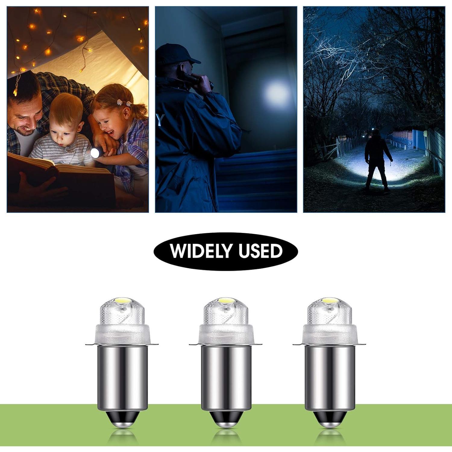 Honoson 30 Lumen 3-Volt LED Replacement Flashlight Bulbs Torch Bulb with 10 Year Lifespan, 41-1643(3)