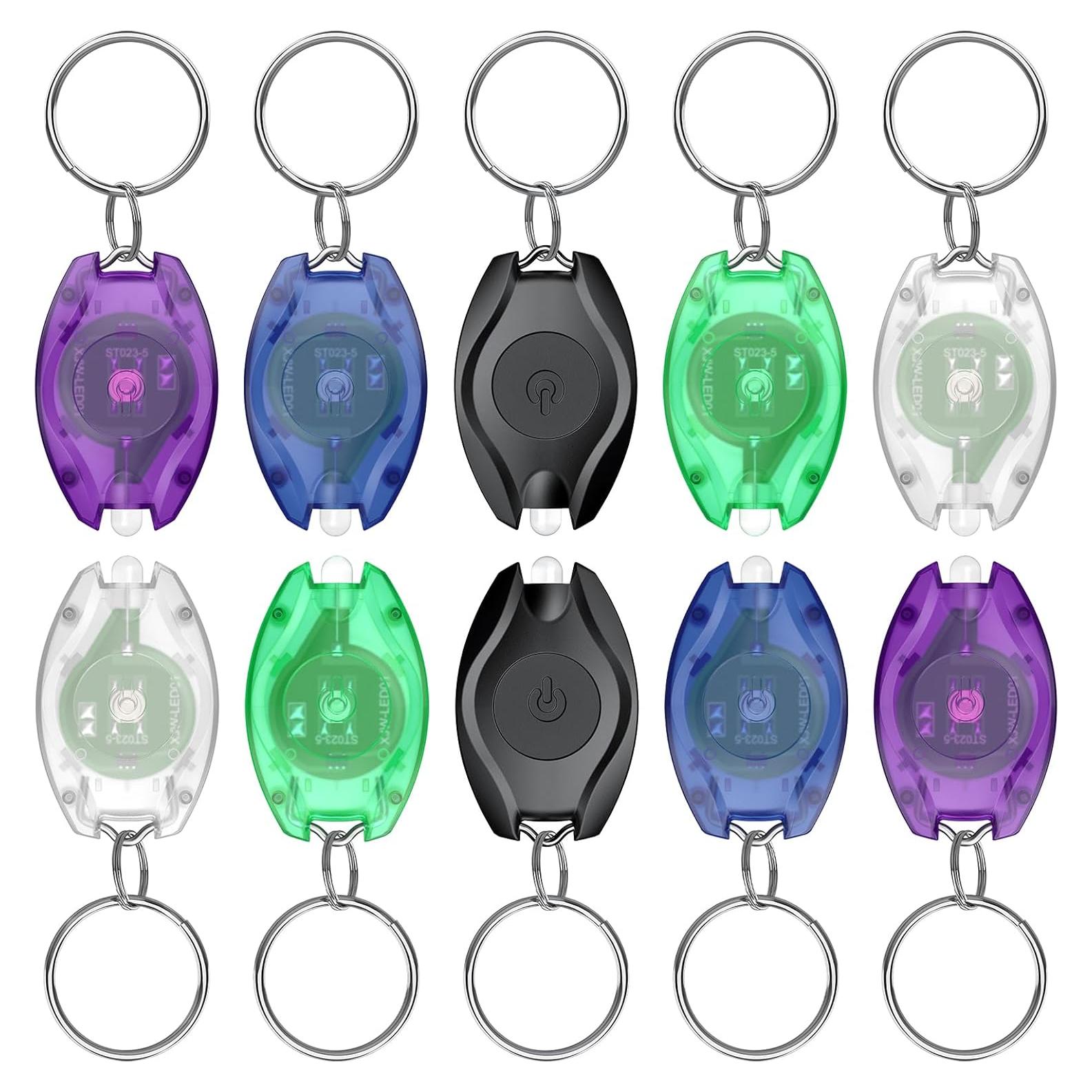 Paquete de 10 Linternas LED de Llavero Uniclife - 14 Lúmenes