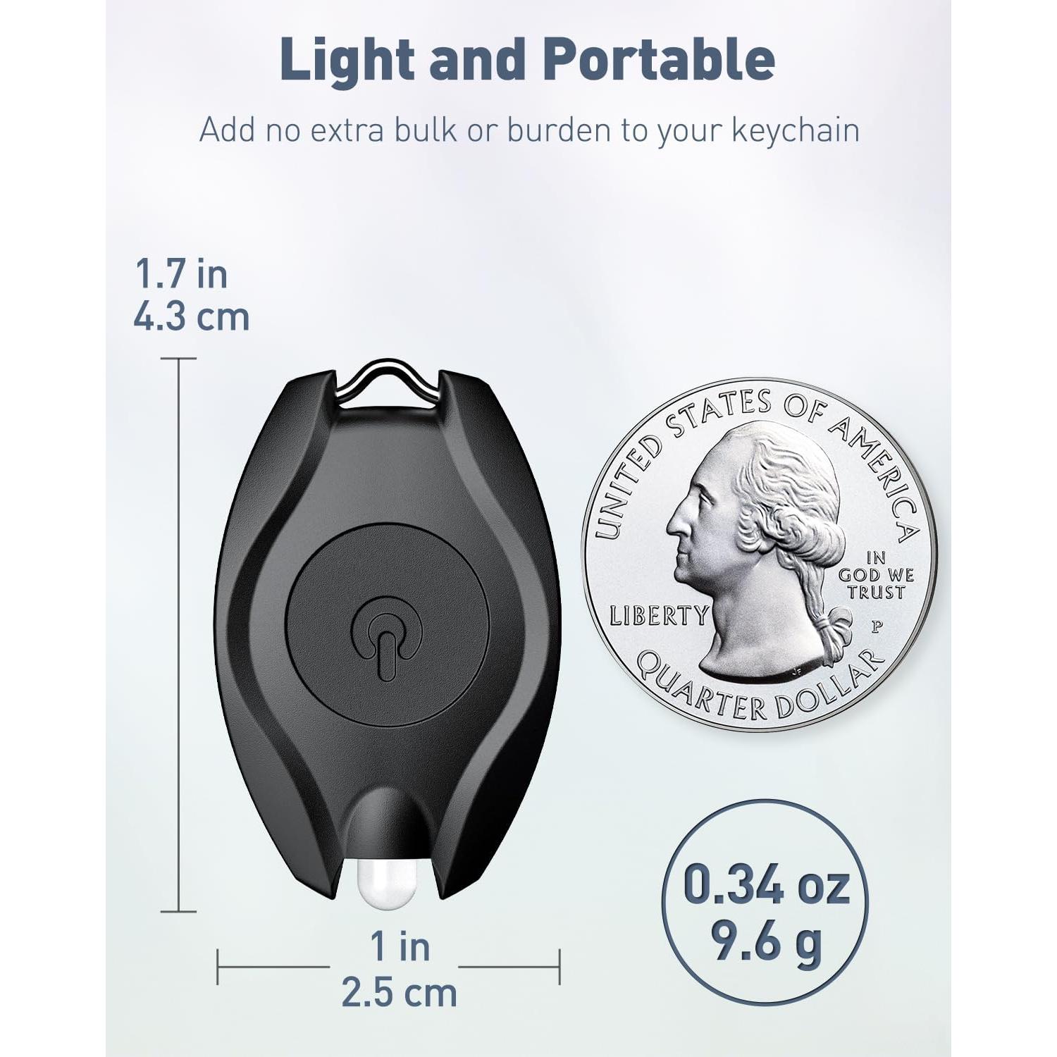 Paquete de 10 Linternas LED de Llavero Uniclife - 14 Lúmenes