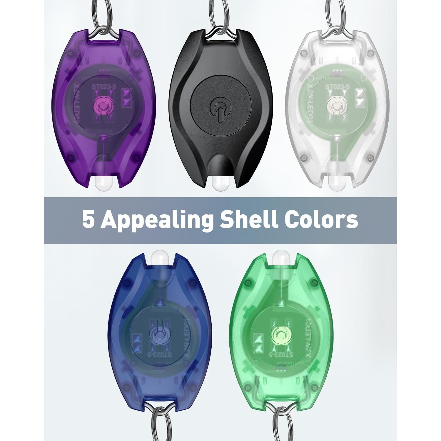 Paquete de 10 Linternas LED de Llavero Uniclife - 14 Lúmenes