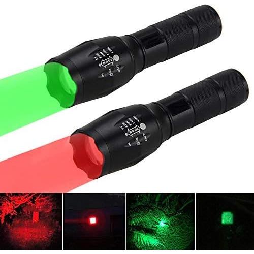 Linterna Táctica LED BESTSUN Verde y Roja 1000 Lúmenes