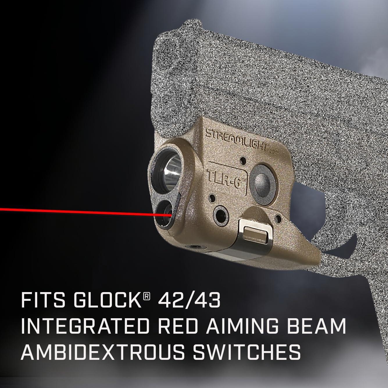 Streamlight TLR-6 Luz Táctica 100 Lúmenes con Láser Rojo para Glock