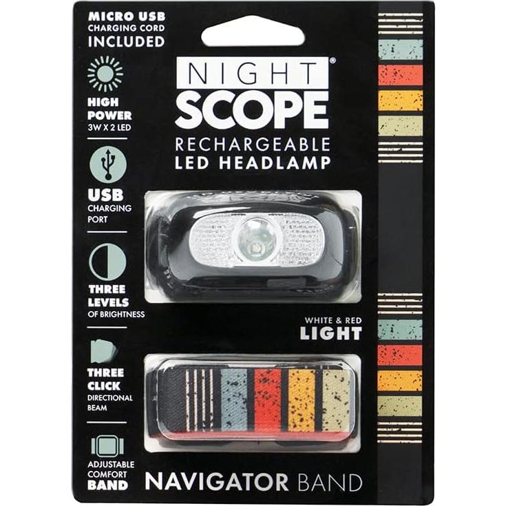 Linterna Frontal LED Recargable Night Scope 3W Resistente al Agua