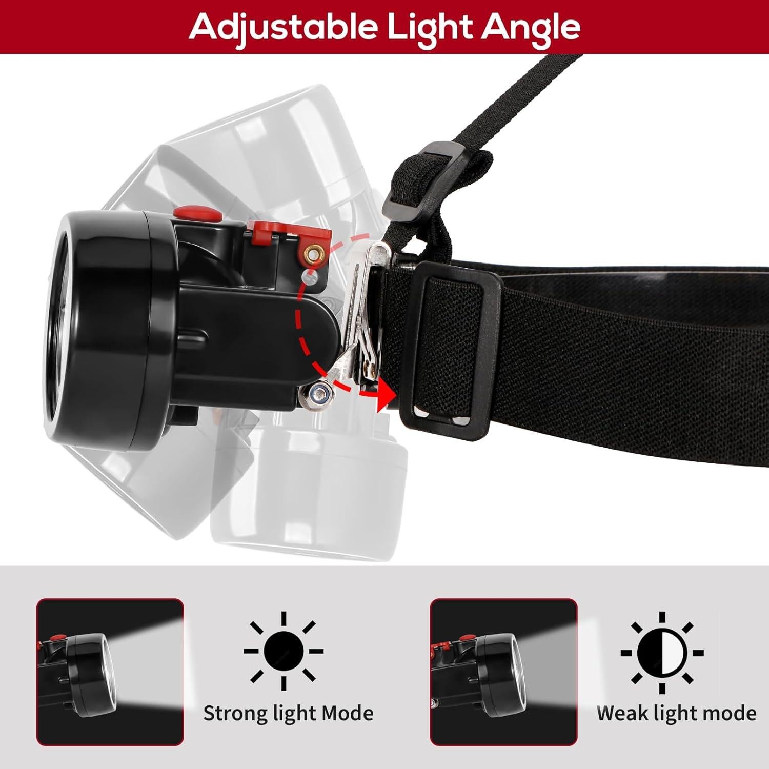 Linterna de Cabeza LED Recargable Hunting Friends KL2.8LM Rojo