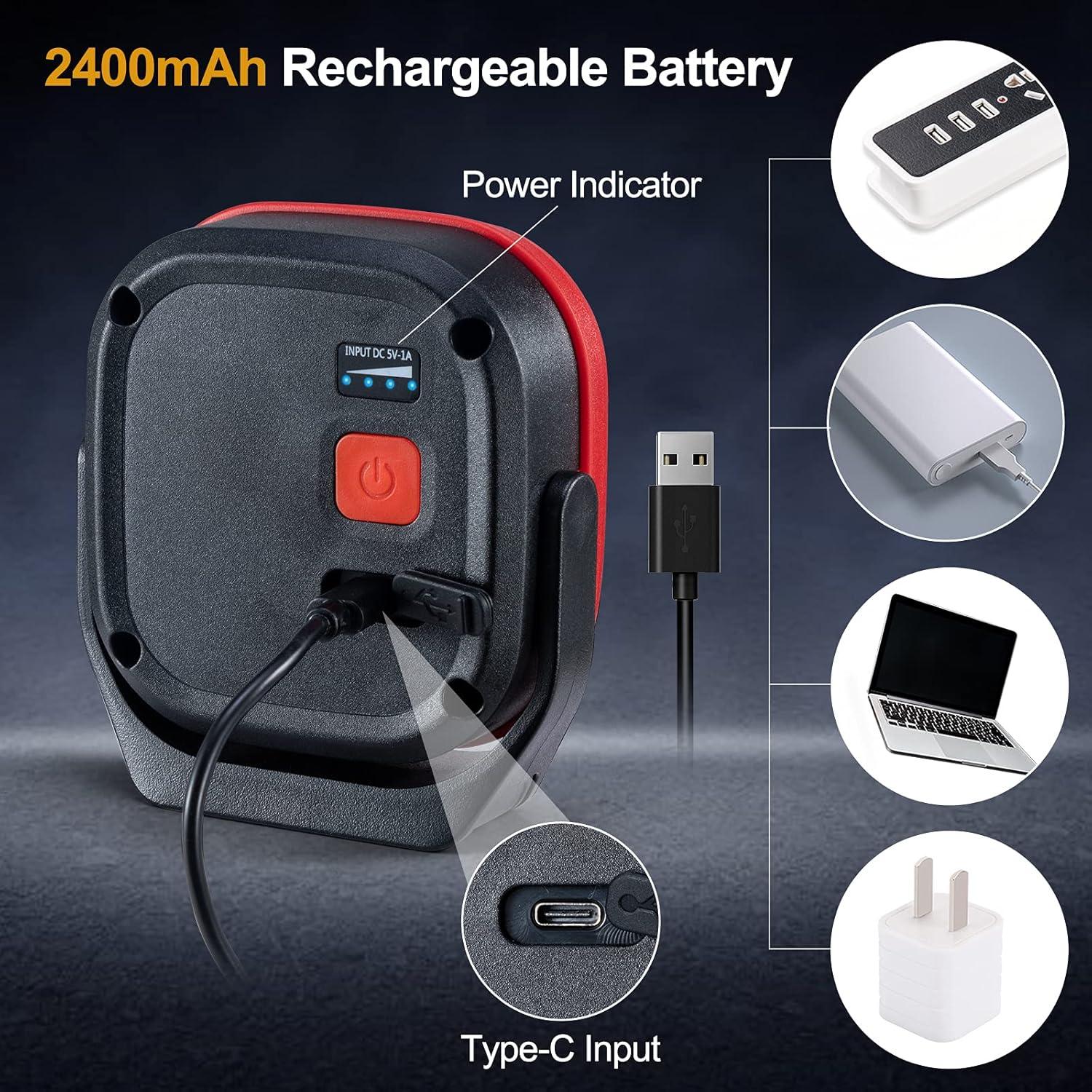 Luz de Trabajo Recargable ORHOMELIFE 1000 Lúmenes 42 LEDs