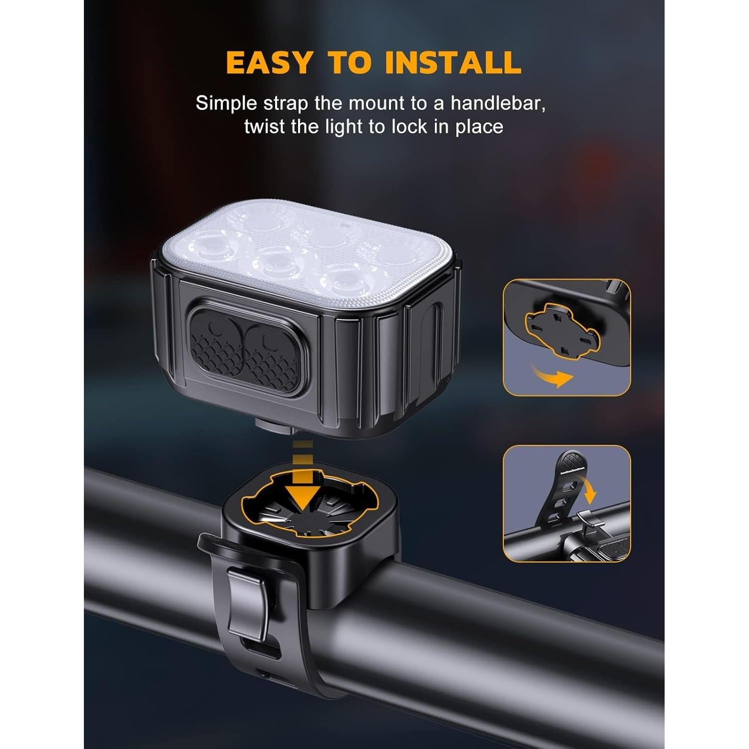 Juego de Luces para Bicicleta Cuvccn Q6 Recargables IP65