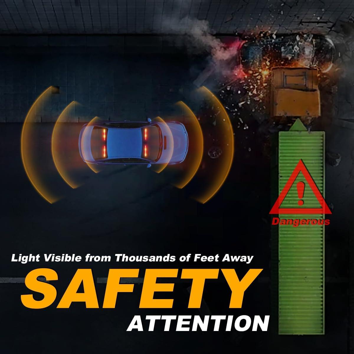 Barra de Luz Estroboscópica LED LRTER 45cm 2 en 1 para Vehículos