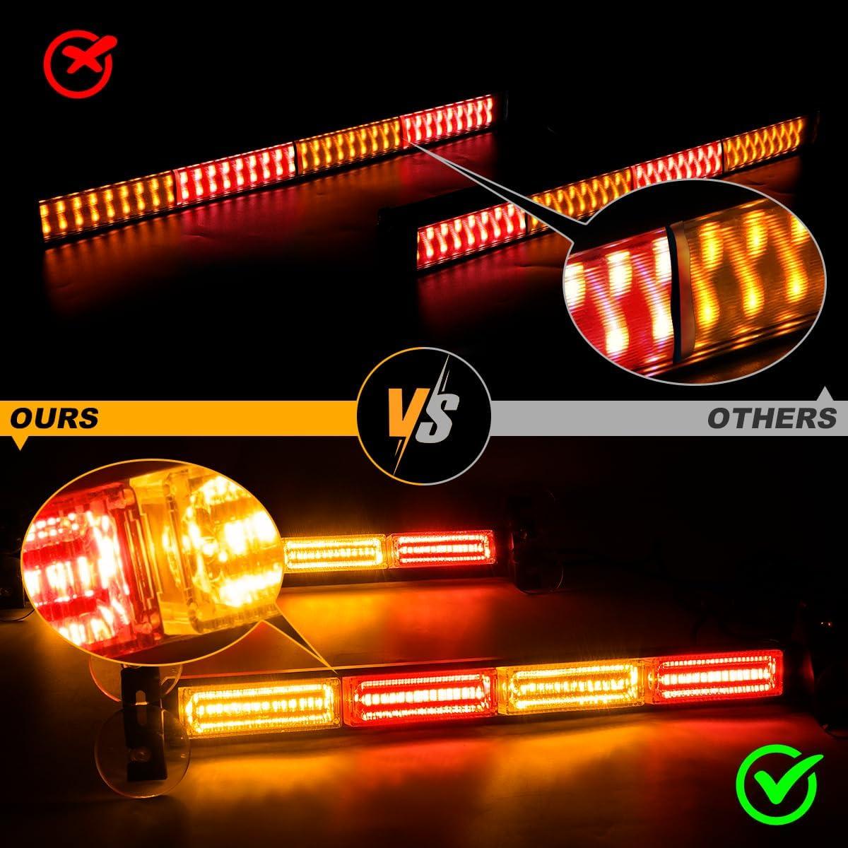 Barra de Luz Estroboscópica LED LRTER 45cm 2 en 1 para Vehículos