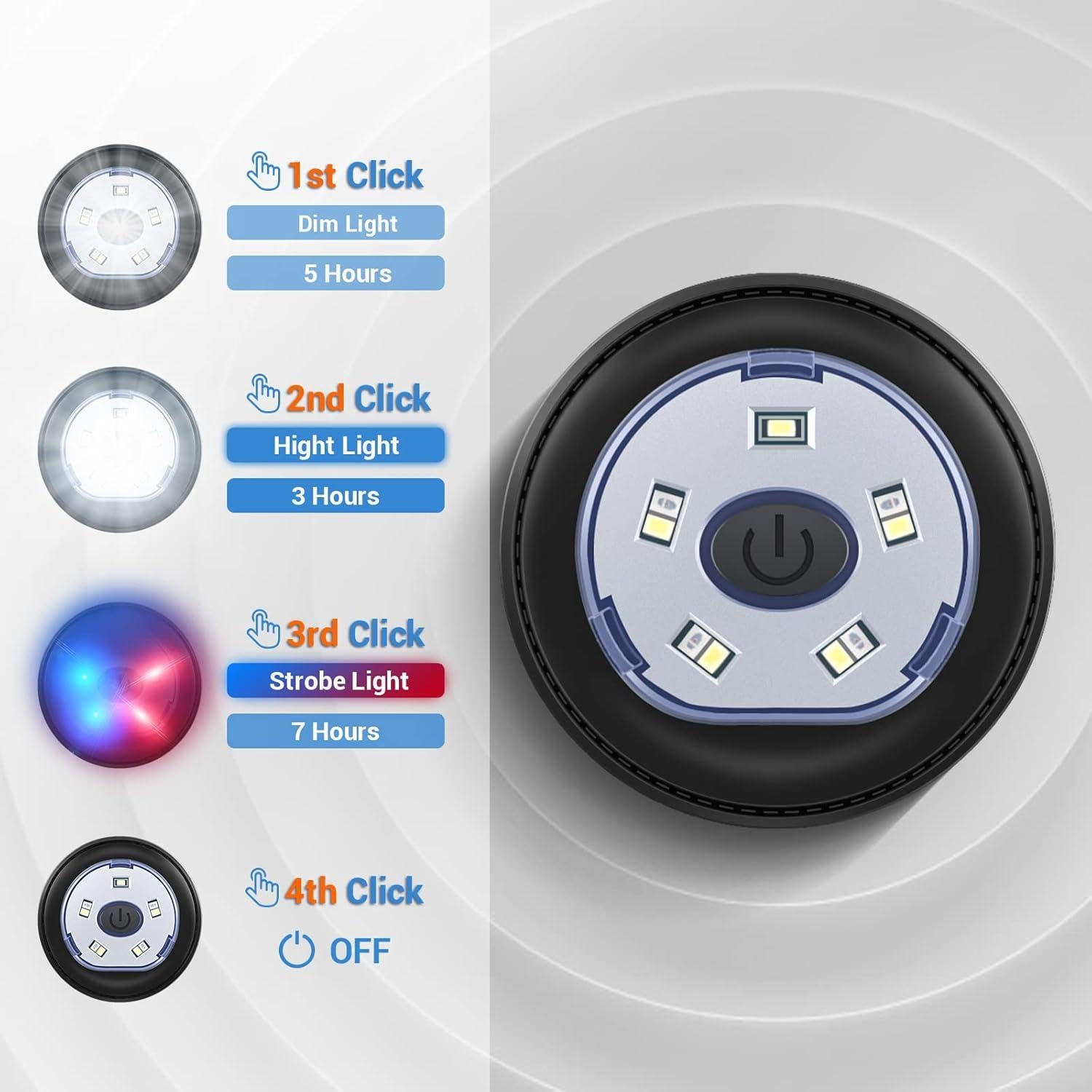 Gorro Beanie con Luz LED Recargable para Hombre - Gris Oscuro