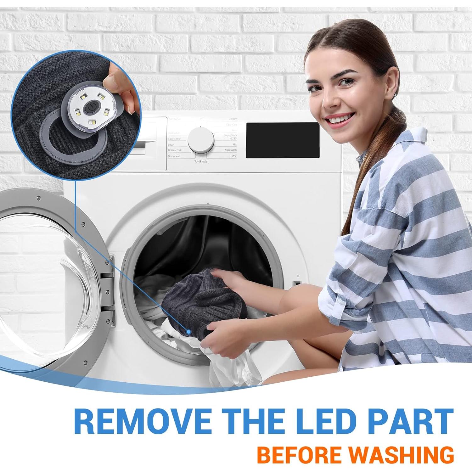 Gorro Beanie con Luz LED Recargable para Hombre - Gris Oscuro