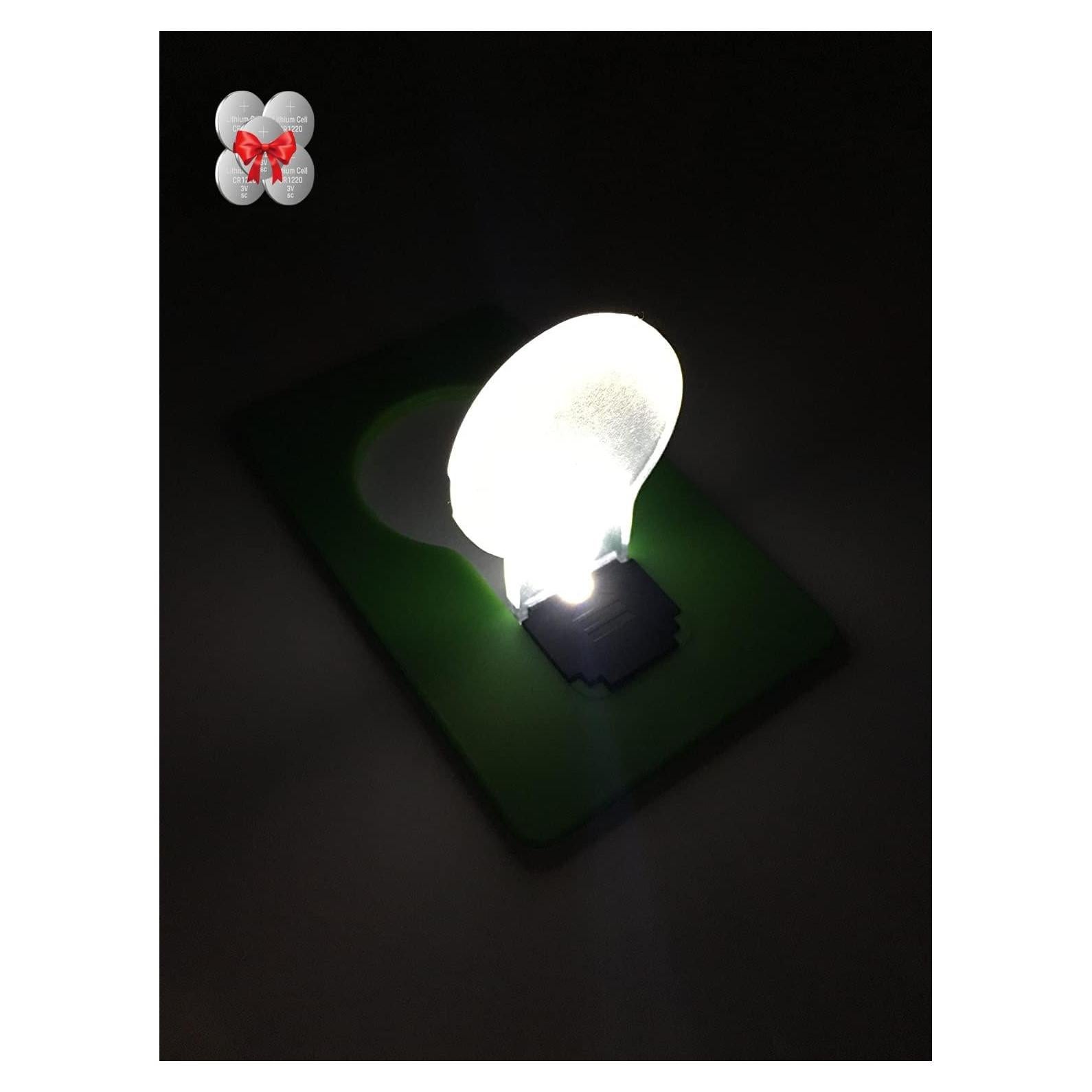 10 Tarjetas LED Portátiles Inovat Verde con Luz Blanca