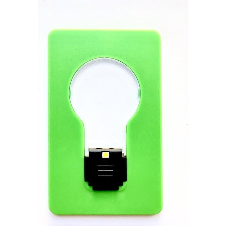 10 Tarjetas LED Portátiles Inovat Verde con Luz Blanca