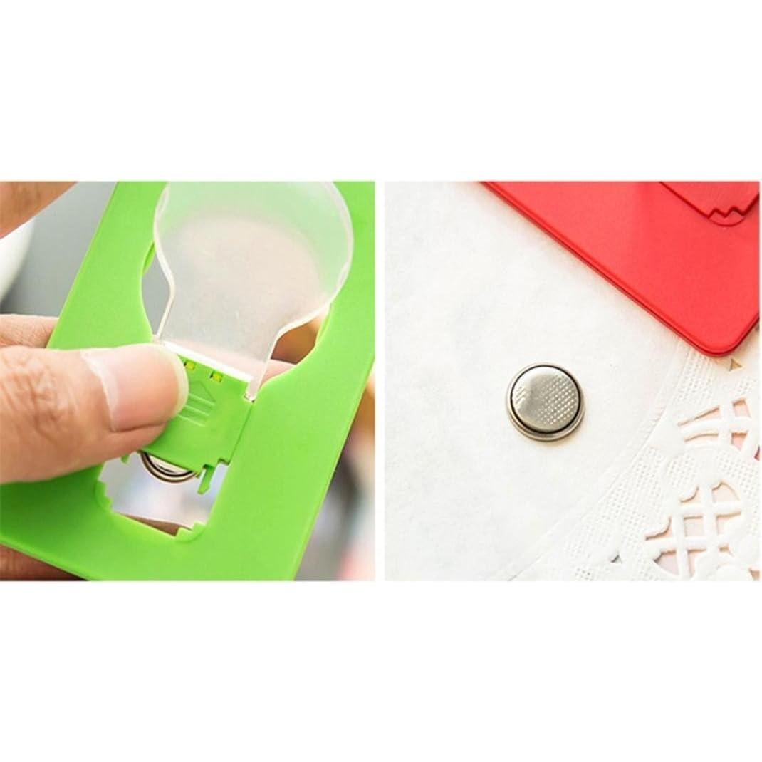 10 Tarjetas LED Portátiles Inovat Verde con Luz Blanca