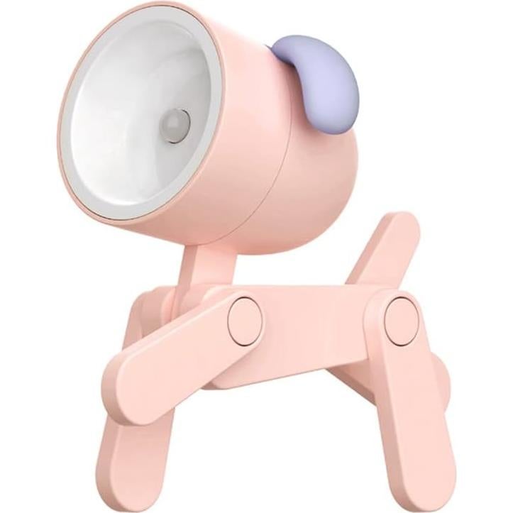 Linda Luz Nocturna LED SpassLeben Perro Rosa para Niños