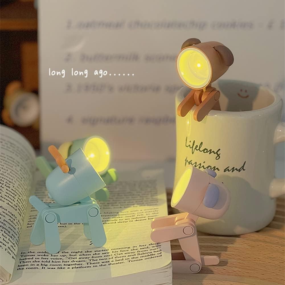 Linda Luz Nocturna LED SpassLeben Perro Rosa para Niños