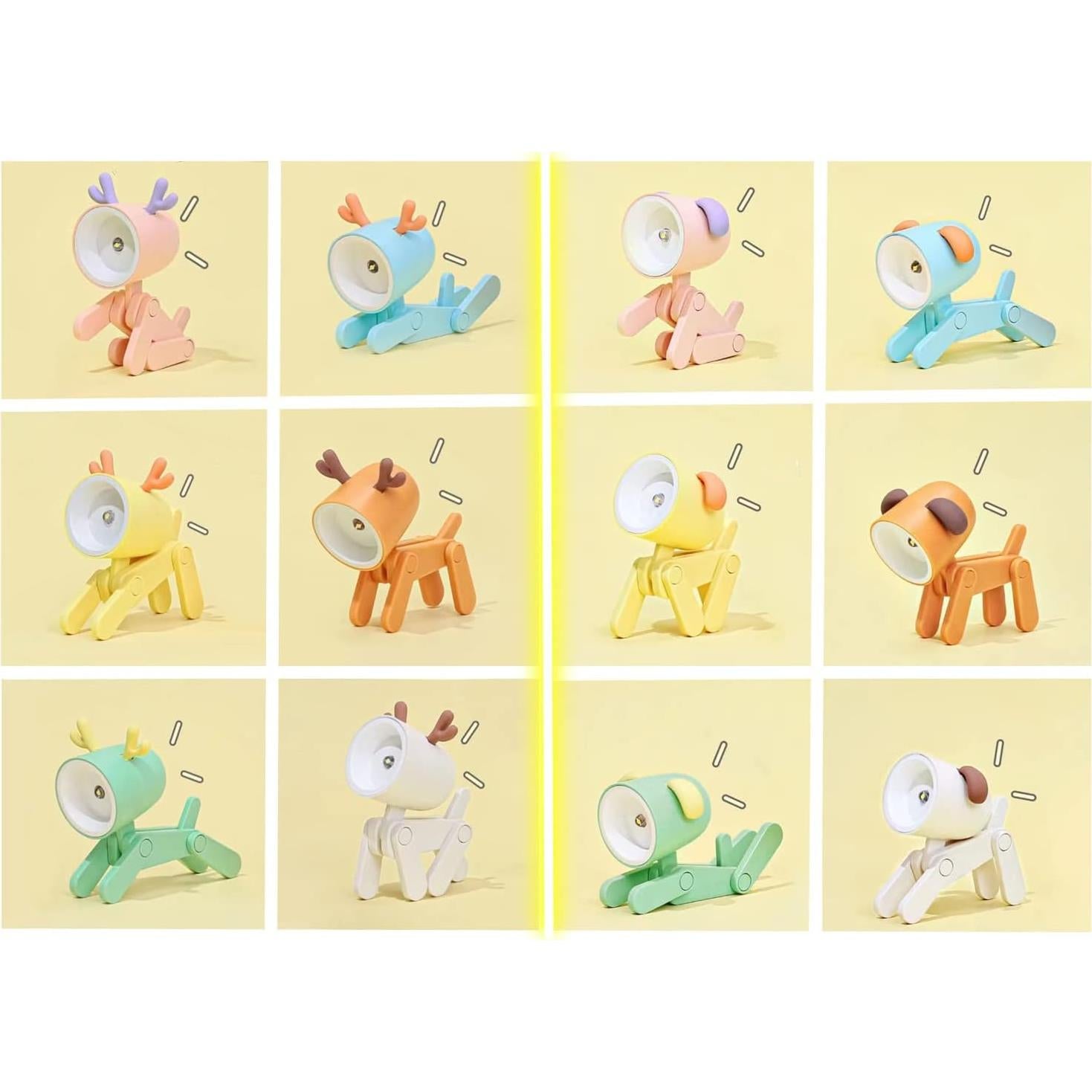 Linda Luz Nocturna LED SpassLeben Perro Rosa para Niños