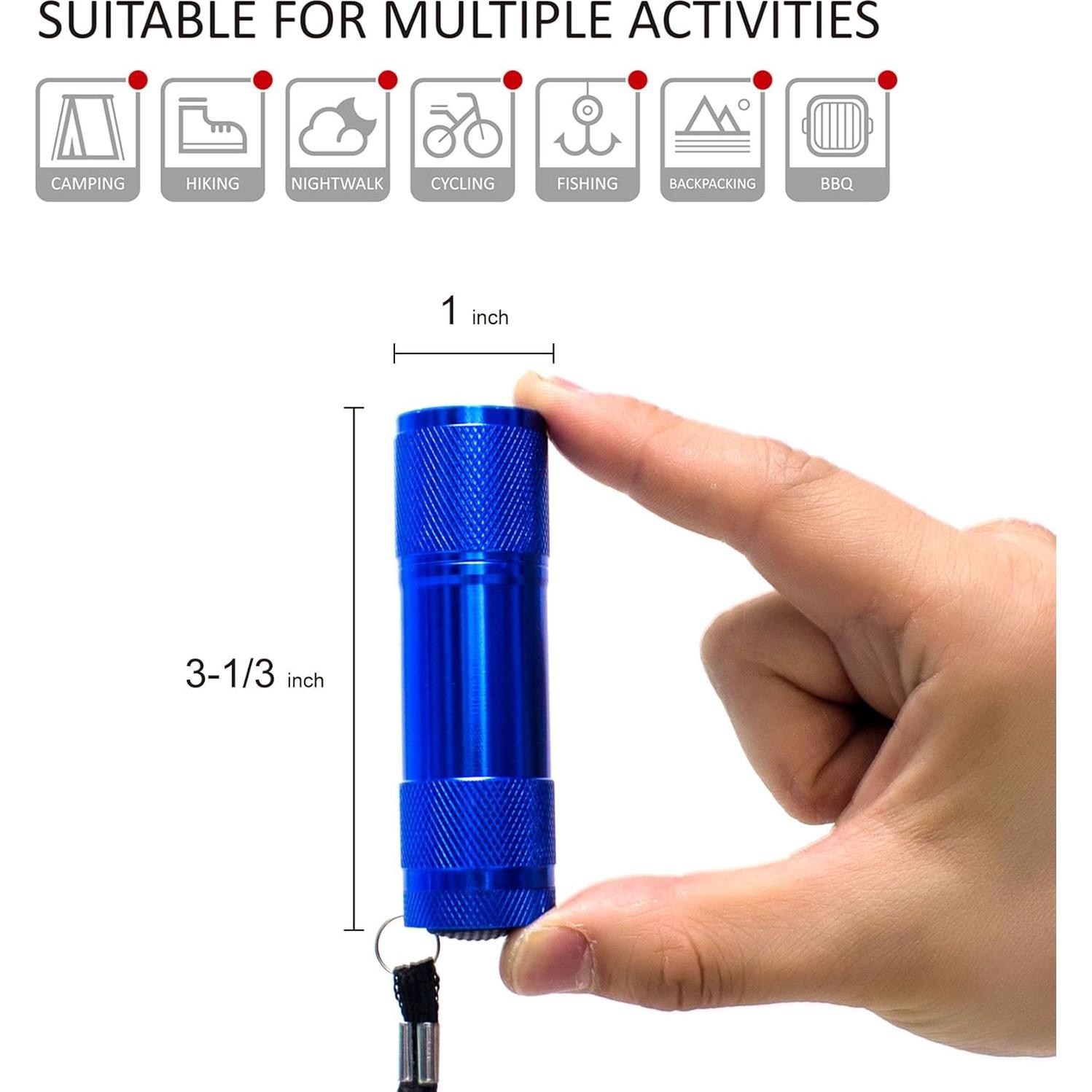 Set de Linternas LED de Aluminio Fastpro - 4 Piezas con Baterías AAA