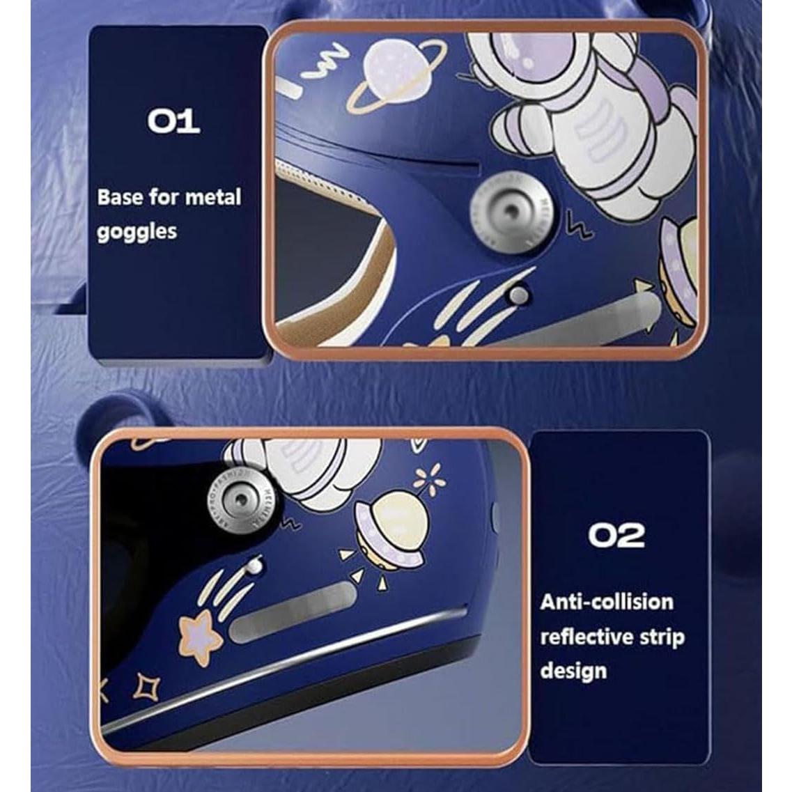 DOT Approved Kids Full Face Motorcycle Helmet with Visor, Cute Boys Girls Racing Moped Motocross Helmet for Youth Child Kids, ATV Street Go-Kart Dirt-Bike Electric Scooter Helmet,Beige a