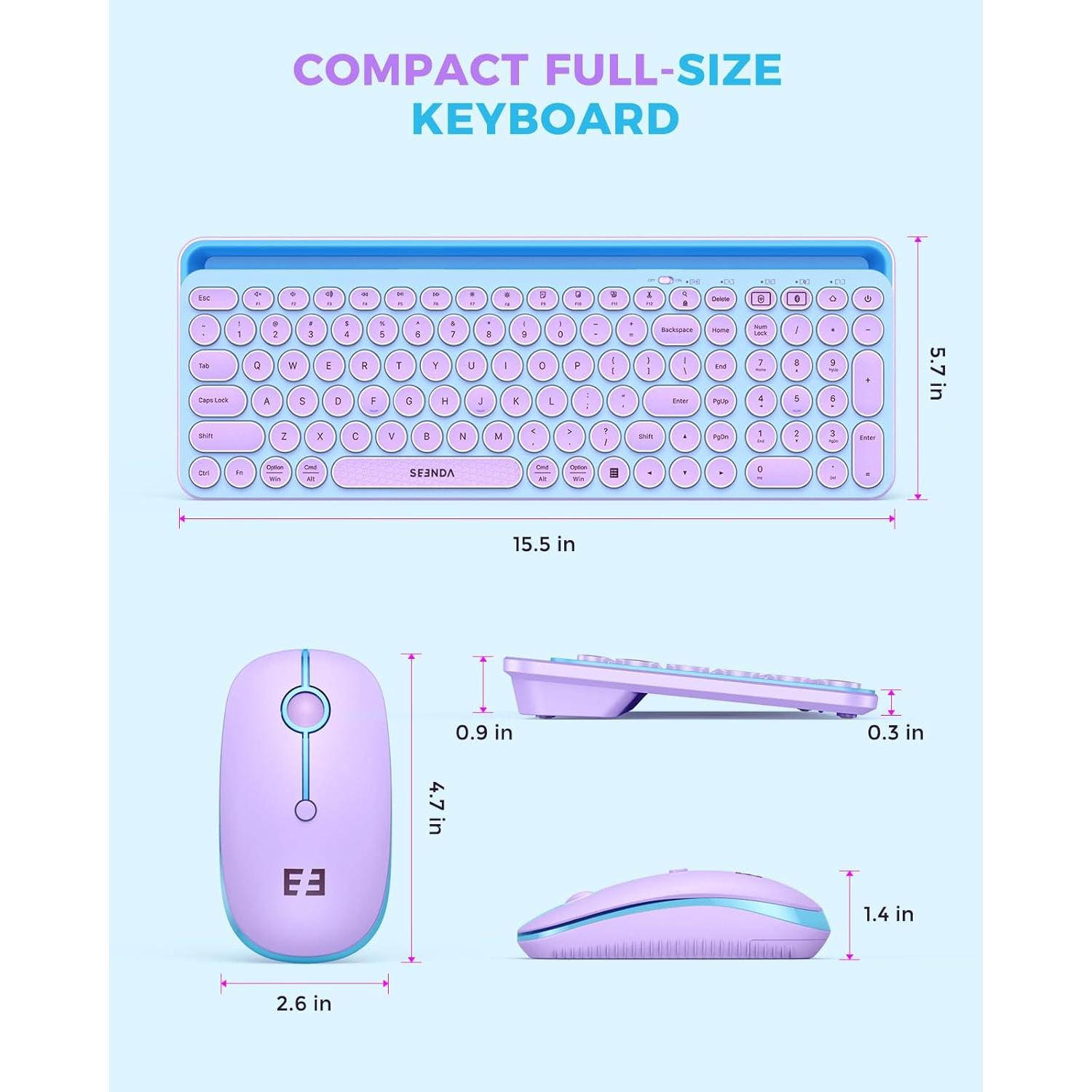 Teclado y Ratón Bluetooth Seenda CTU-301 Multi-Dispositivo