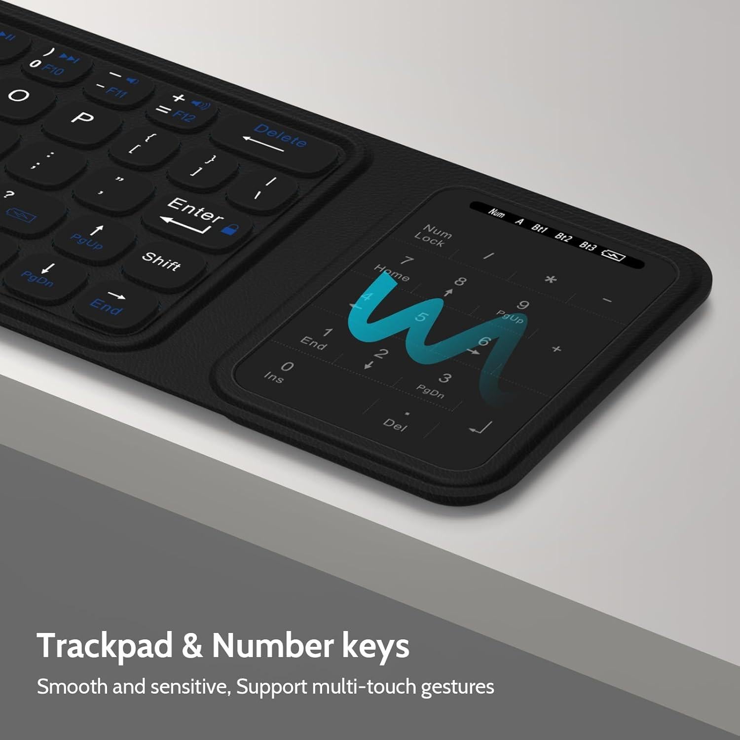 Teclado Bluetooth Plegable LAMA con Panel Táctil y Numérico
