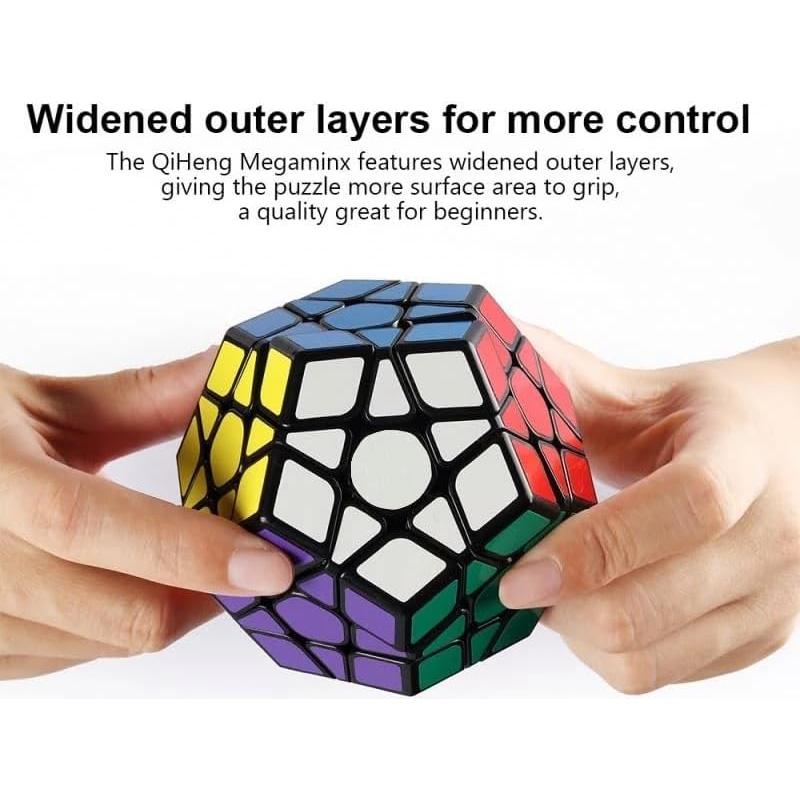 Cubo Megaminx Speed Qiheng 3x3 Negro 7.5cm
