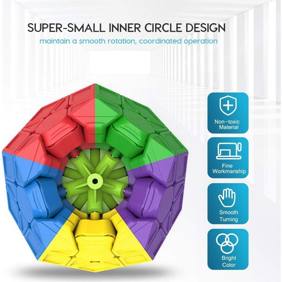 Cubo Megaminx Coogam Qiyi 3x3 Dodecaedro 190g Ajustable