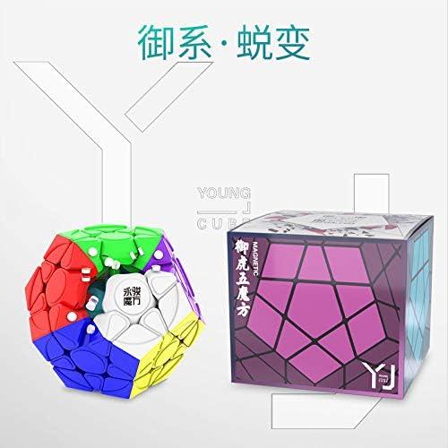 CuberSpeed yj yuhu Magnetic Megamin Stickerless Speed Cube Speed Puzzle Cube yongjun yuhu v2 m 12-Side 3x3 Pentagonal Dodecahedron Cube Puzzle