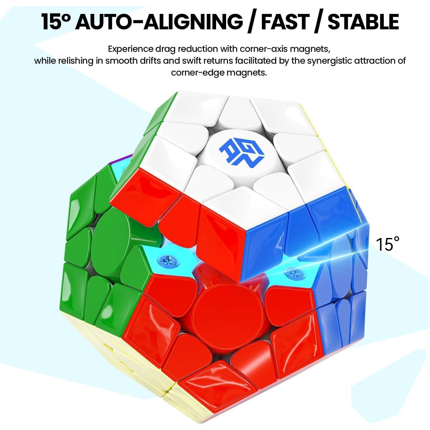 Cubo Mágico GAN Megaminx MagLev UV V2 Base Gris 120 Imán