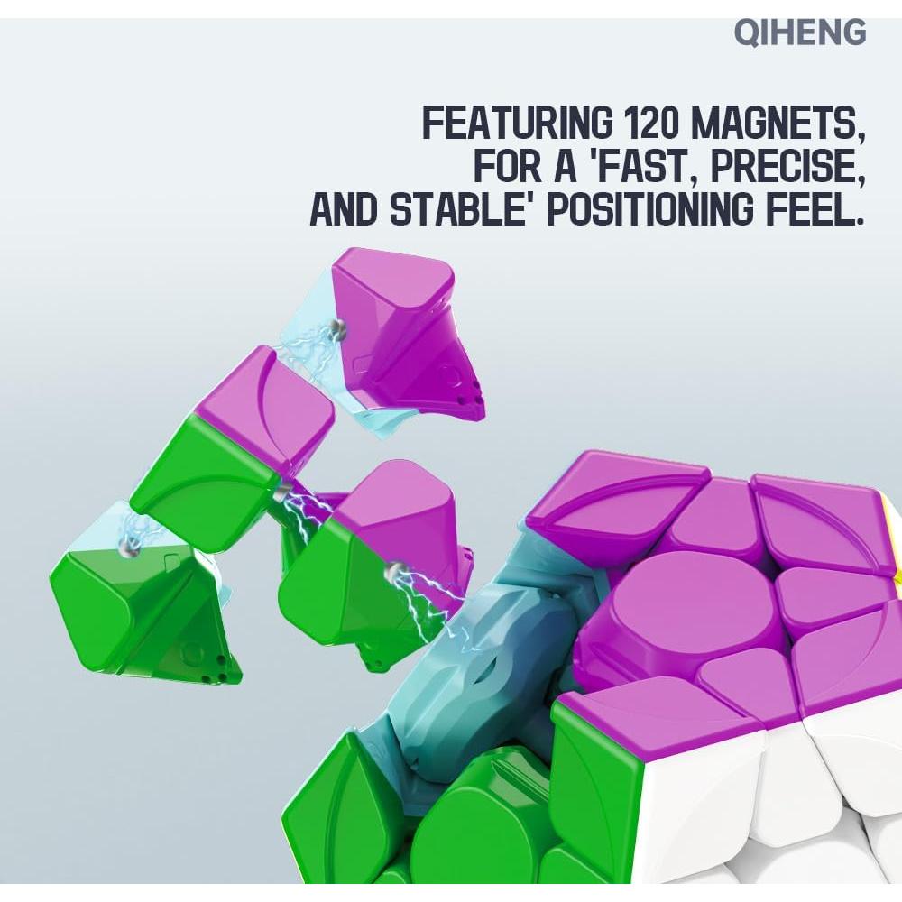 Cubo Megaminx Magnético QY Juguetes QiHeng V2 2024