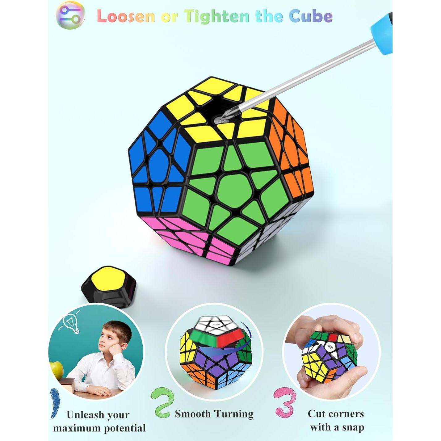 Cubo Megaminx Roxenda 3x3 Dodecaedro Juguete Puzzle 190g
