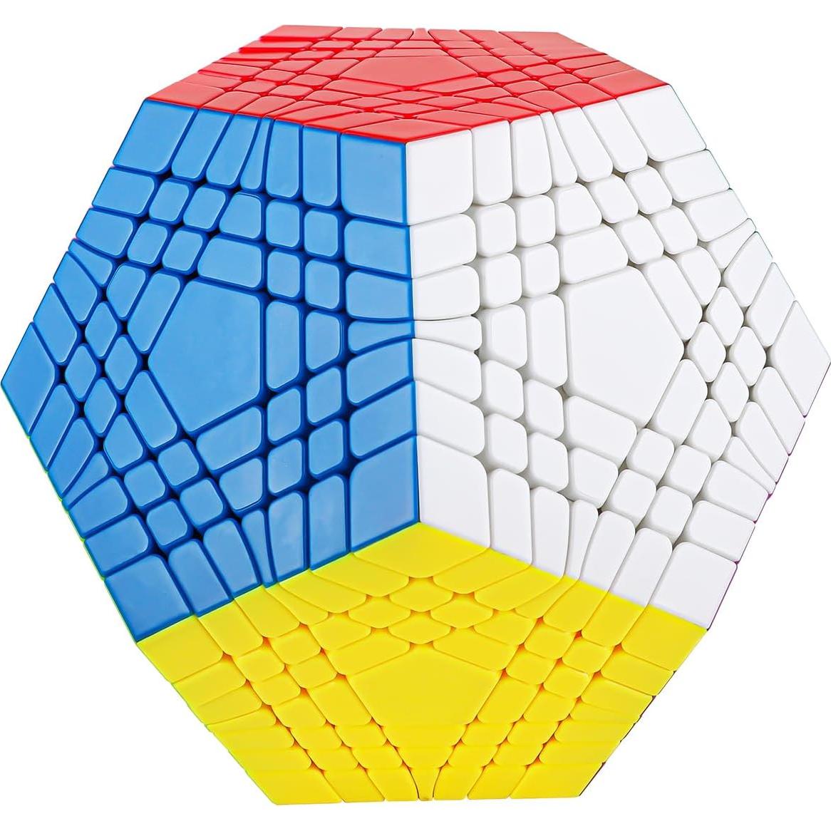 Willking Teraminx 7x7 Cube Megaminx 7x7 Speed Cube Stickerless Gigaminx Speed Puzzle Cube