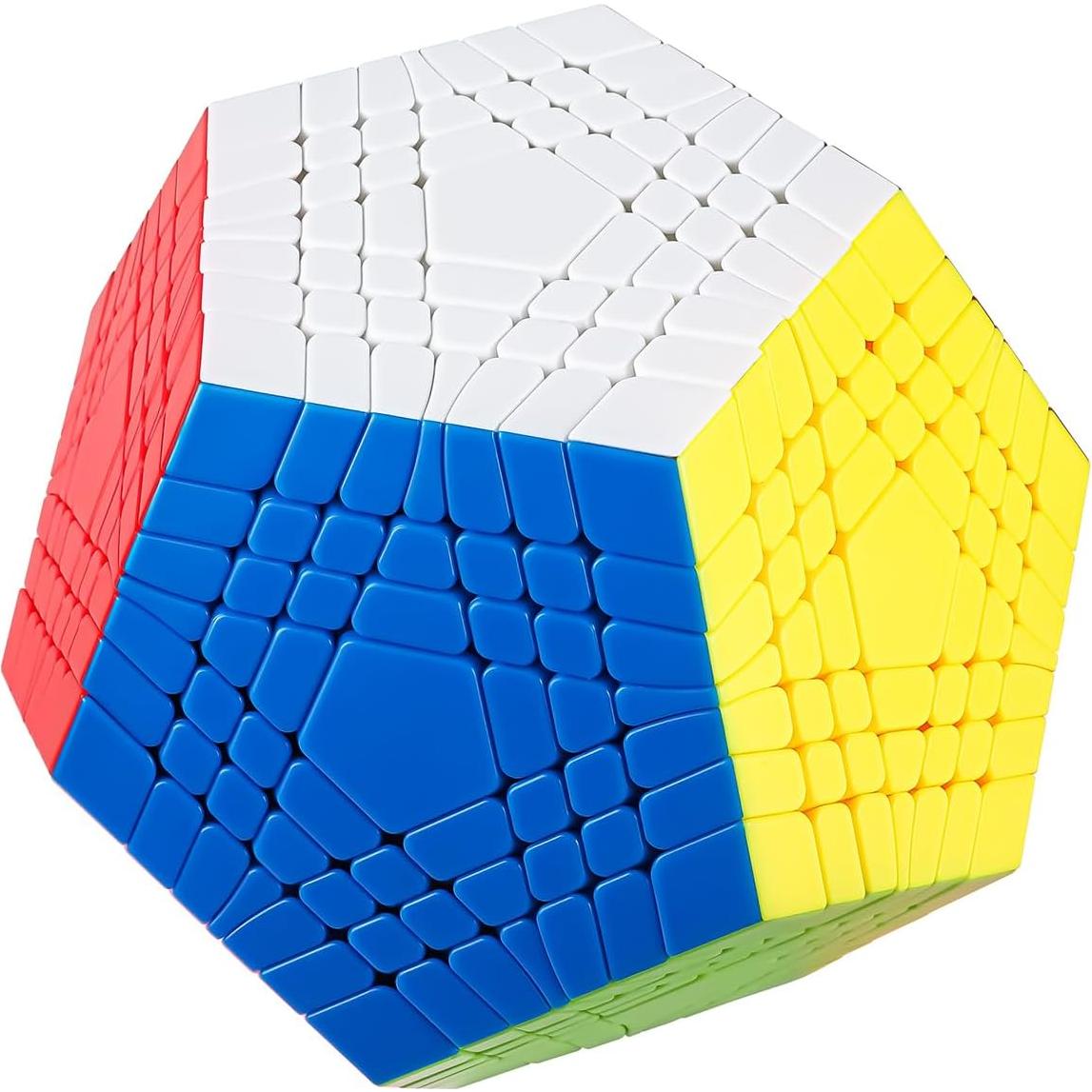 Willking Teraminx 7x7 Cube Megaminx 7x7 Speed Cube Stickerless Gigaminx Speed Puzzle Cube