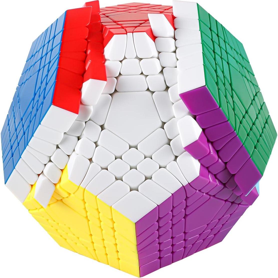 Willking Teraminx 7x7 Cube Megaminx 7x7 Speed Cube Stickerless Gigaminx Speed Puzzle Cube