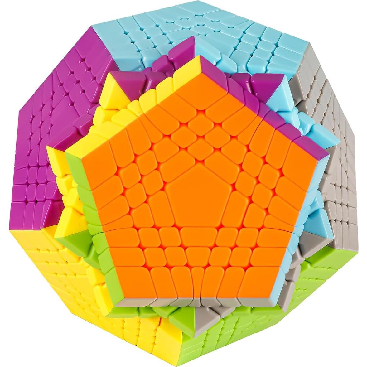Willking Teraminx 7x7 Cube Megaminx 7x7 Speed Cube Stickerless Gigaminx Speed Puzzle Cube