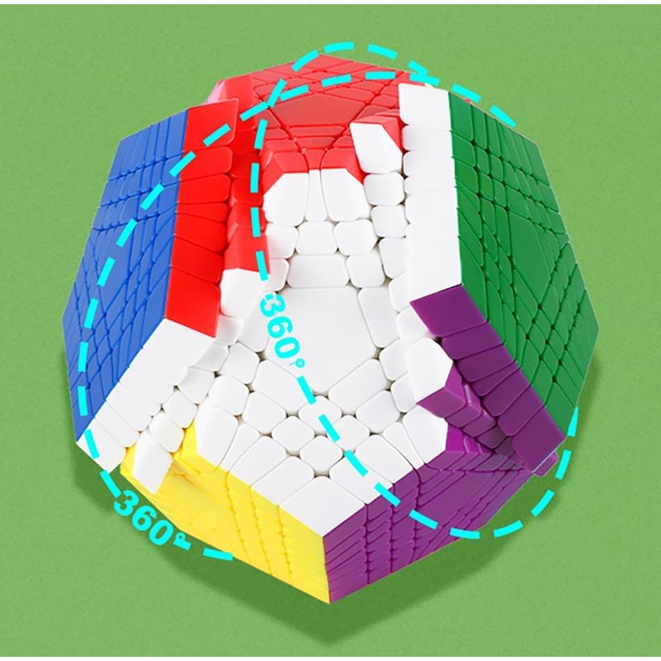 Willking Teraminx 7x7 Cube Megaminx 7x7 Speed Cube Stickerless Gigaminx Speed Puzzle Cube