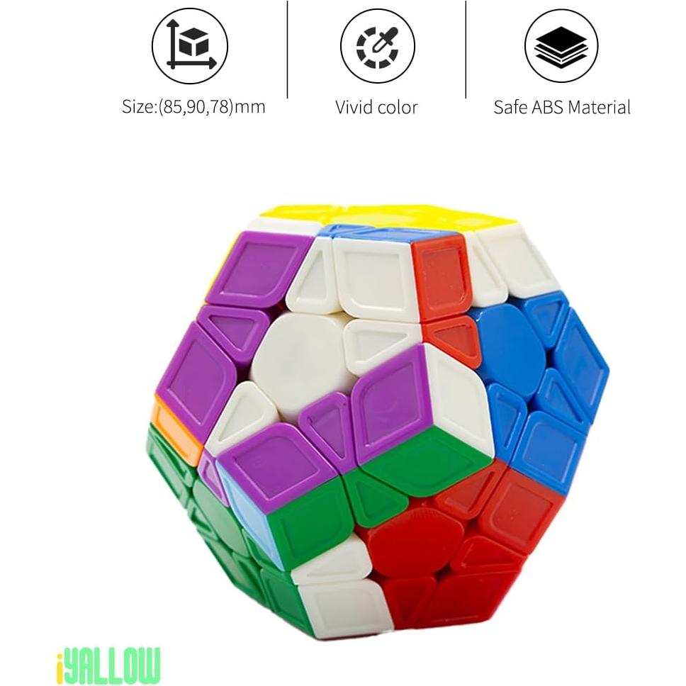 Cubo Mágico Megaminx iYallow Sin Pegatinas 8.4 cm Juguete