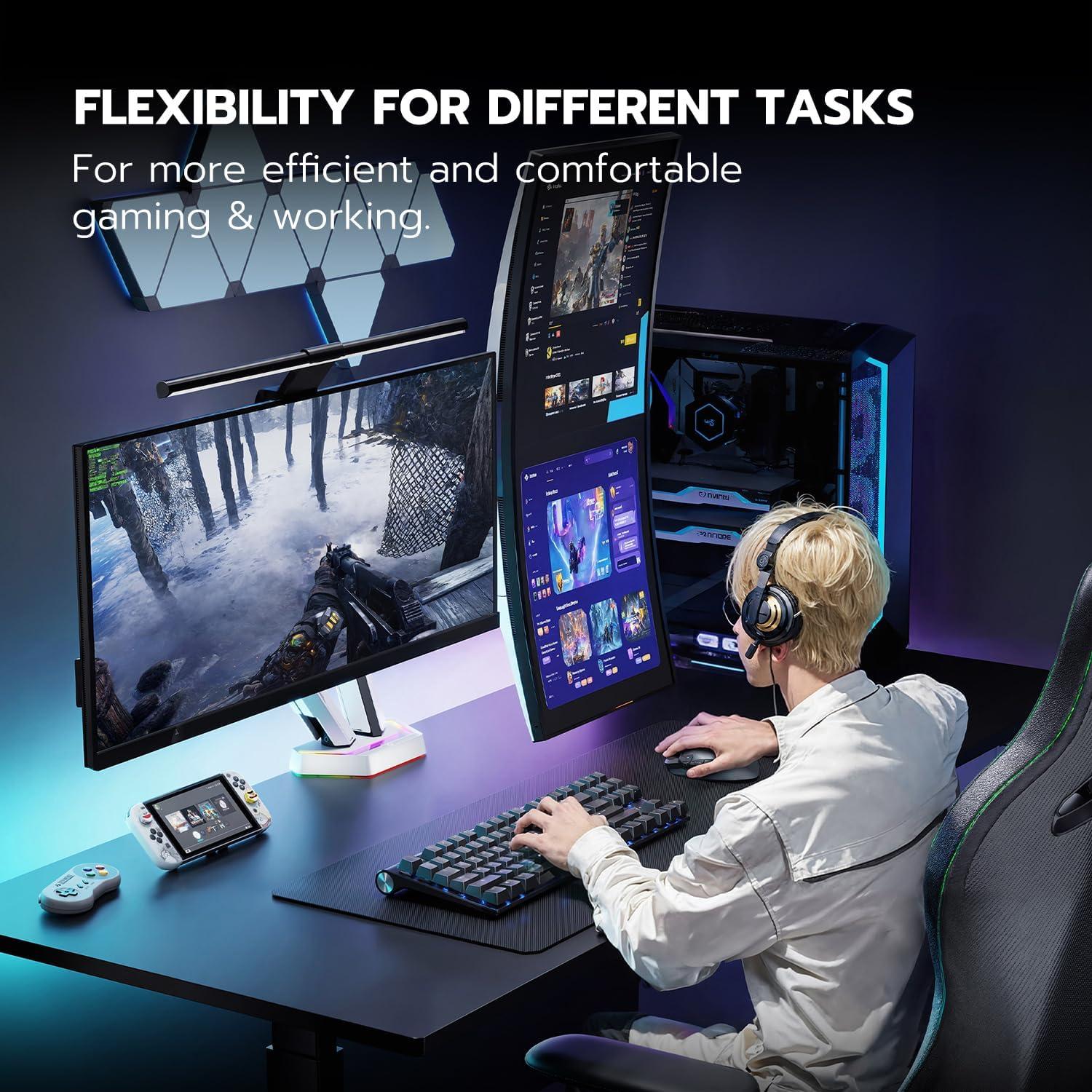 Brazo Doble para Monitor ARES WING Blanco 17-38" 15.9 kg