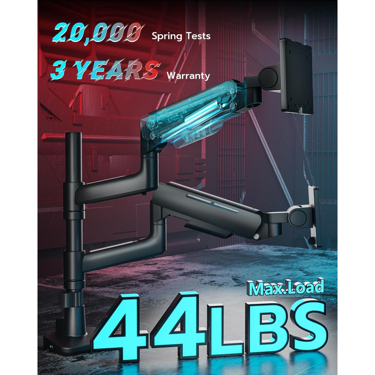 Soporte Doble para Monitor ARES WING GDT1003UCP-2BK 17-49"