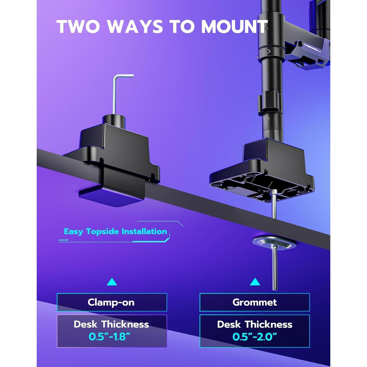 Soporte de Monitor ARES WING Ajustable para Pantallas de 24 a 57"