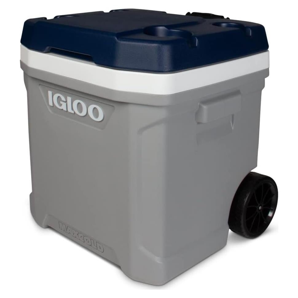 Hielera Rodante Igloo Maxcold 62 QT Gris Aislada 56L